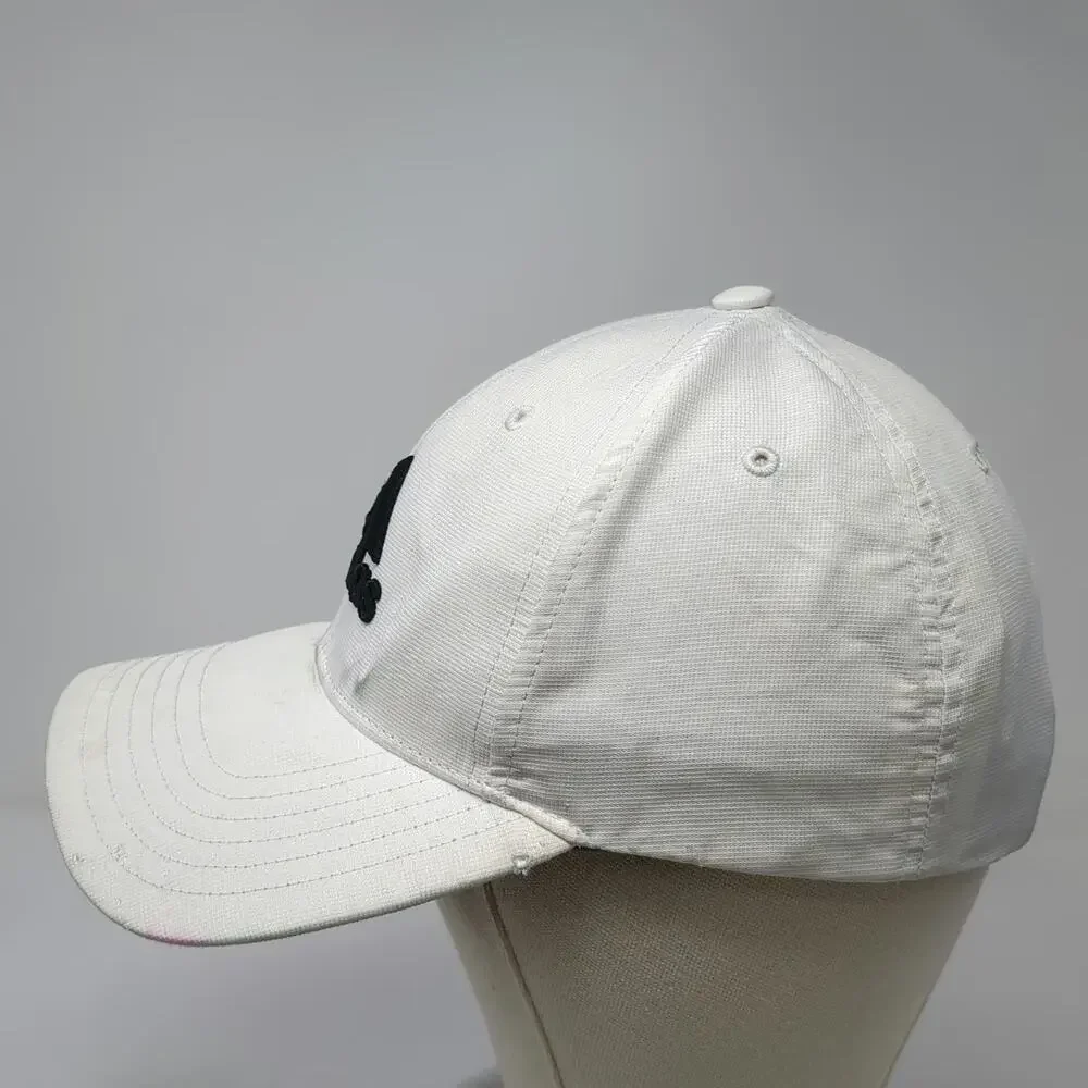 adidas Baseball Cap White One Size Strapback Embroidered Logo Athletic Sport Hat
